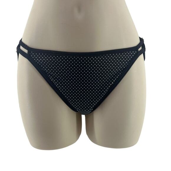 Vanity Fair 18108 Illumination String Bikini Panties Black White Polka Size 6 - Picture 1 of 4